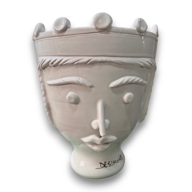 Testa di Paladino Bianca Regina ceramiche de simone Testa di Paladino Bianca Regina ceramiche de simone